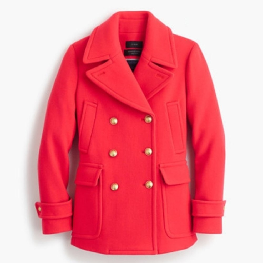 NEW-2P- J. Crew Stadium-cloth Majesty Peacoat